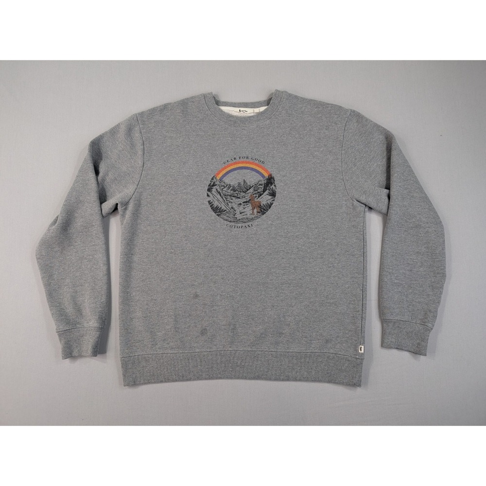 Cotopaxi Sweatshirt Adult Medium Gray Gear For Good Graphic Crew Neck*